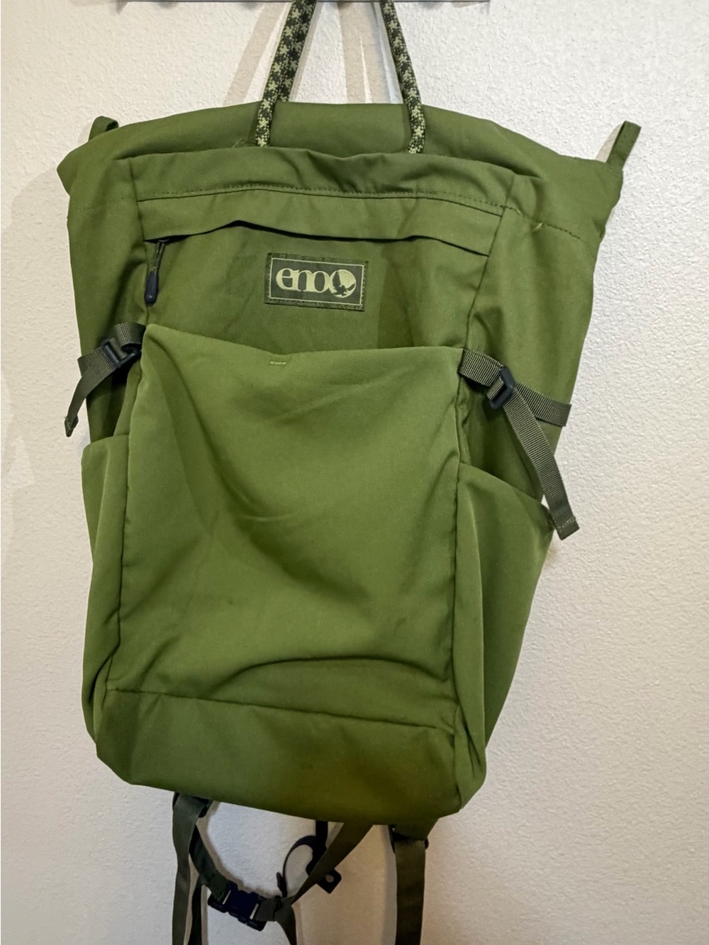 ENO Olive Green Men's Roll-Top Backpack